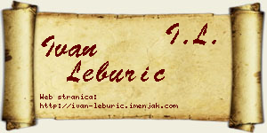 Ivan Leburić vizit kartica
